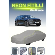 Cemku Gri [volvo XC60 2017 - 2021] Uyumlu Neon Fitilli Araba Brandası, Su ve Toz Geçirmez