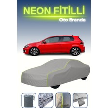 Cemku Gri [volkswagen Golf Gtı 3 Kapılı 2008 - 2013] Neon Fitilli Araba Brandası, Su ve Toz Geçirmez