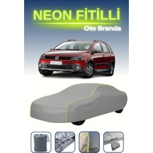 Cemku Gri [volkswagen Spacecross] Uyumlu Neon Fitilli Araba Brandası, Su ve Toz Geçirmez