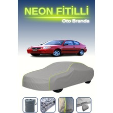 Cemku Gri [hyundai Accent 3 Kapılı 2003 - 2006] Uyumlu Neon Fitilli Araba Brandası, Su ve Toz Geçirmez