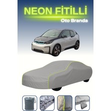 Cemku Gri [bmw I3] Uyumlu Neon Fitilli Araba Brandası, Su ve Toz Geçirmez
