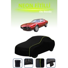 Cemku Siyah [alfa Romeo Montreal 1970 - 1977] Uyumlu Neon Fitilli Araba Brandası, Su ve Toz Geçirmez