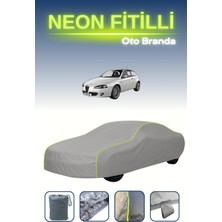 Cemku Gri [alfa Romeo 147 (3 Kapılı) 2005 - 2009] Uyumlu Neon Fitilli Araba Brandası, Su ve Toz Geçirmez