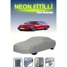 Cemku Gri [skoda Octavia Rs 2016 - 2021] Uyumlu Neon Fitilli Araba Brandası, Su ve Toz Geçirmez