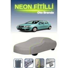 Cemku Gri [fiat Punto 5 Kapılı 2003 - 2005] Uyumlu Neon Fitilli Araba Brandası, Su ve Toz Geçirmez