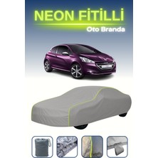 Cemku Gri [peugeot 208 Xy 2013 - 2021] Uyumlu Neon Fitilli Araba Brandası, Su ve Toz Geçirmez