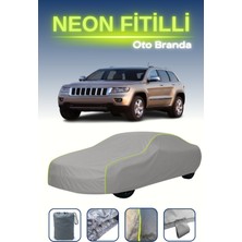 Cemku Gri [jeep Cherokee 2013 - 2018] Uyumlu Neon Fitilli Araba Brandası, Su ve Toz Geçirmez