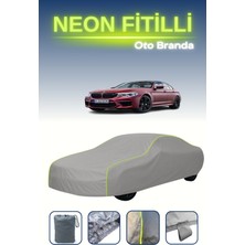 Cemku Gri [bmw M5 (F90) 2017 - 2021] Uyumlu Neon Fitilli Araba Brandası, Su ve Toz Geçirmez