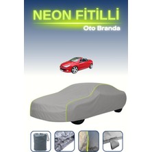 Cemku Gri [peugeot 206 Cc] Uyumlu Neon Fitilli Araba Brandası, Su ve Toz Geçirmez
