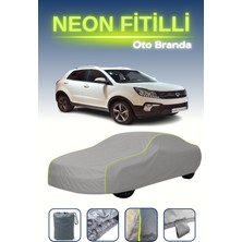 Cemku Gri [ssangyong Korando 2017 - 2019] Uyumlu Neon Fitilli Araba Brandası, Su ve Toz Geçirmez