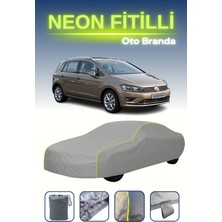 Cemku Gri [volkswagen Golf 7 Sportsvan] Uyumlu Neon Fitilli Araba Brandası, Su ve Toz Geçirmez