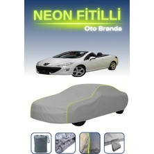Cemku Gri [peugeot 308 cc 2011 - 2015] Uyumlu Neon Fitilli Araba Brandası, Su ve Toz Geçirmez