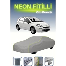 Cemku Gri [fiat Punto] Uyumlu Neon Fitilli Araba Brandası, Su ve Toz Geçirmez