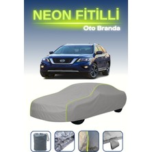 Cemku Gri [nissan Pathfinder 2016 - 2021] Uyumlu Neon Fitilli Araba Brandası, Su ve Toz Geçirmez