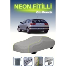 Cemku Gri [seat Ibiza 5 Kapılı 1999 - 2002] Uyumlu Neon Fitilli Araba Brandası, Su ve Toz Geçirmez