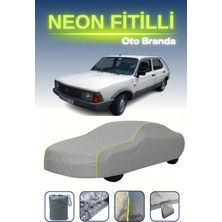 Cemku Gri [seat Fura] Uyumlu Neon Fitilli Araba Brandası, Su ve Toz Geçirmez