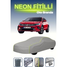 Cemku Gri [volkswagen Taigo] Uyumlu Neon Fitilli Araba Brandası, Su ve Toz Geçirmez