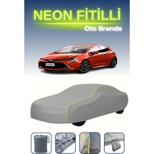 Cemku Gri [toyota Aurıs 2018 - 2021] Uyumlu Neon Fitilli Araba Brandası, Su ve Toz Geçirmez