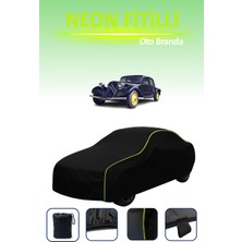 Cemku Siyah [citroen Traction 7 S Roadster 1934 - 1939] Neon Fitilli Araba Brandası, Su ve Toz Geçirmez