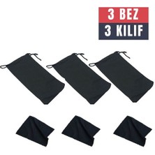 Turk 3 Adet Gözlük Kılıfı + Bez Seti - FEİ1153-6510