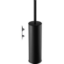 Flat Tuvalet Fırçalık, Duvardan, H25,304K - Mat Siyah