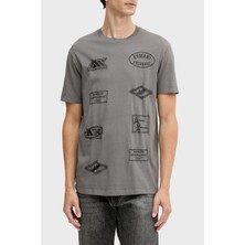 Armani Exchange Işlemeli Pamuklu Regular Fit Bisiklet Yaka T Shirt Erkek T Shirt XM001899 AF16283 U8092