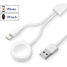 Ally 2in1 Apple Watch Şarj- Iphone USB Şarj KABLOSU-(5775) - FEİ1361-8356