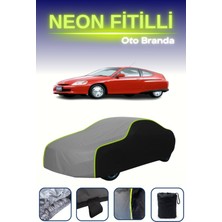 Cemku Siyah-Gri-Siyah [honda Insight 1999 - 2006] Uyumlu Neon Fitilli Araba Brandası, Su ve Toz Geçirmez