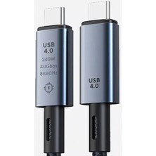 Ally 40GBPS 240W Type-C 8k Görüntü ve Hızlı Data Şarj KABLOSU-(5775) - FEİ9169-8086
