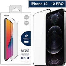 Dux Ducis iPhone 12 - 12 Pro 6.1inç Tempered Cam Ekran Koruyucu 10D Full Kaplama-(5 - FEİ3777-489