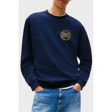 Tommy Jeans Logolu % 100 Pamuk Regular Fit Bisiklet Yaka Sweat Erkek Sweat DM0DM22081 C1G