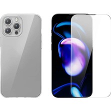 Baseus iPhone 15 Pro Max Schott Serisi Şeffaf Silikon Kılıf + Tempered Ekran Koru - FEİ2223-638