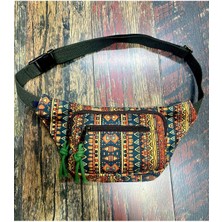 Etnik Otantik Bohem Günlük Seyahat Bel Çantası Çok Cepli Suya Dayanıklı