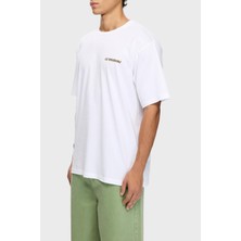 Les Benjamins Sırt Baskılı Pamuklu Relaxed Fit Bisiklet Yaka T Shirt Erkek T Shirt LB25FWTURMUTS