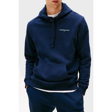Tommy Jeans Logo Baskılı Pamuklu Regular Fit Kapüşonlu Sweat Erkek Sweat DM0DM22112 C1G