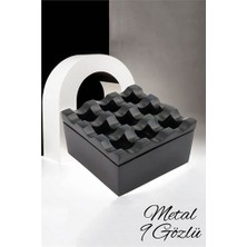 Turk Rexite Siyah Metal 9 Gözlü Kül Tablası - FEİ8904-4251
