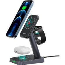 Ally W68 15W 3in1 Manyetik ve Katlanabilir Portatif Masaüstü Kablosuz Şarj Stand? - FEİ9716-748