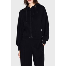 Armani Exchange Logolu Regular Fit Kapüşonlu Fermuarlı Sweat Bayan Sweat XW000802 AF16111 UC001