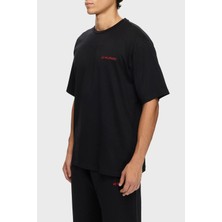 Les Benjamins Sırt Baskılı Pamuklu Relaxed Fit Bisiklet Yaka T Shirt Erkek T Shirt LB25FWTURMUTS