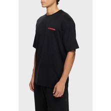 Les Benjamins Sırt Baskılı Pamuklu Relaxed Fit Bisiklet Yaka T Shirt Erkek T Shirt LB25FWTURMUTS