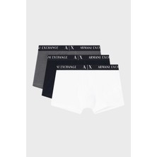 Armani Exchange Logolu Streç Pamuklu 3 Pack Boxer Erkek Boxer XM000871 AF13682 M7010