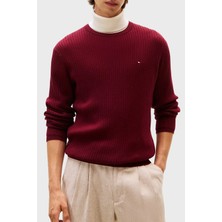 Tommy Hilfiger Pamuk ve Kaşmir Karışımlı Regular Fit Bisiklet Yaka Kazak Erkek Kazak MW0MW40449 Vlp