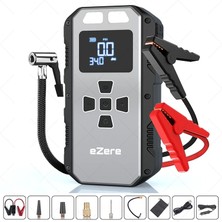 Ezere 4 In1 8000MAH Lastik Sisirme Pompası ve Starter Akü Takviye SETI-(5775) - FEİ1096-1907