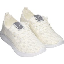 Kadın Günlük Bağcıklı Triko Fileli  Spor Ayakkabı