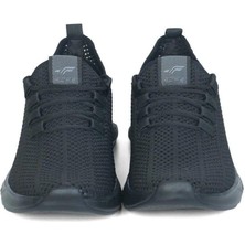 Fore Sport Kadın Bağcıklı Triko Fileli Spor Ayakkabı Siyah Konfor ve Şıklık İçin Düz Taban