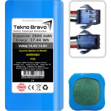 Tekno Bravo (Airrobo P20 Uyumlu) 2600MAH 37,44WH Robot Süpürge Yedek Bataryası