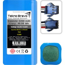Tekno Bravo (Yui C30B Uyumlu) 3200MAH 46,08WH Robot Süpürge Yedek Bataryası