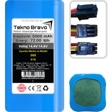 Tekno Bravo (360 S10 Uyumlu) 5000MAH 72WH Robot Süpürge Yedek Bataryası