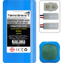 Tekno Bravo (Bissel 2601N Uyumlu) 3500MAH 50,4WH Robot Süpürge Yedek Bataryası