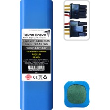 Tekno Bravo (Arçelik Rs 9034 Uyumlu) 6400MAH 92,16WH Robot Süpürge Yedek Bataryası